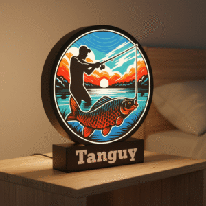 freepik__lampe-en-forme-de-pcheur-noire-avec-dcor-color-et-__50707 Boîte à Lumière Impression 3D Thème Pêche