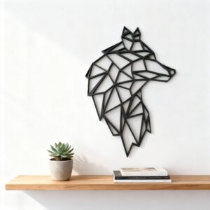 Décoration murale tête de Loup