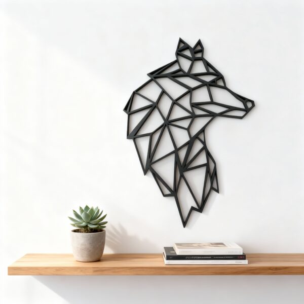 Décoration murale tête de Loup