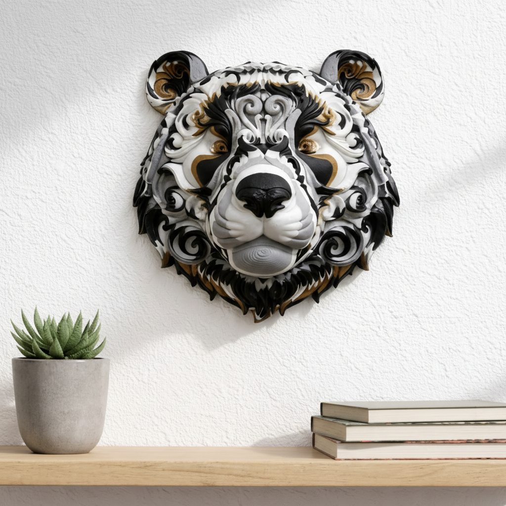 Tête d’Ours Décorative Murale 