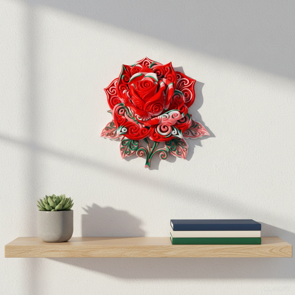 🌹 Rose Décorative Murale 