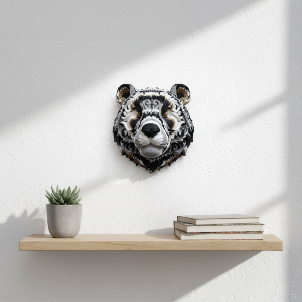Tête d’Ours Décorative Murale 